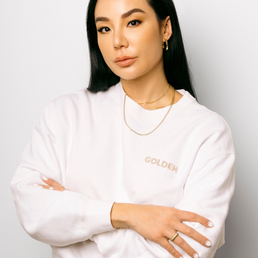 Mejuri Golden embroidered crewneck sweatshirt